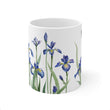 Load image into Gallery viewer, Blue Iris & Butterflies Ceramic Mug