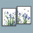 Load image into Gallery viewer, Extra Large Iris & Butterfly Diptych Prints - Set of 2
