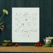 Load image into Gallery viewer, Freshly Plucked Sprouts art print on wall with flowers