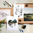Load image into Gallery viewer, Hemlock Branch & Pinecones Print in gallery with similar artworks