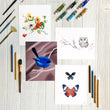 Load image into Gallery viewer, Blue Fairy Wren art print in gallery with other similar artworks