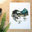 Load image into Gallery viewer, Path To Mount Rainier Print on wooden background