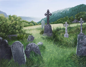 Original Painting - The Cemetery at Glendalough