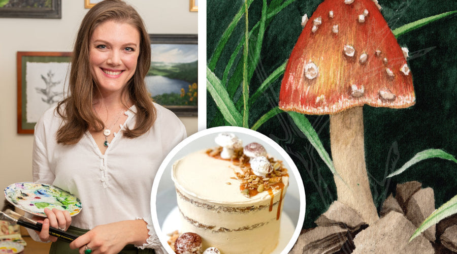[UPCOMING] Woodland Mushroom Watercolor Workshop at Cake Bloom - 10/21/2026