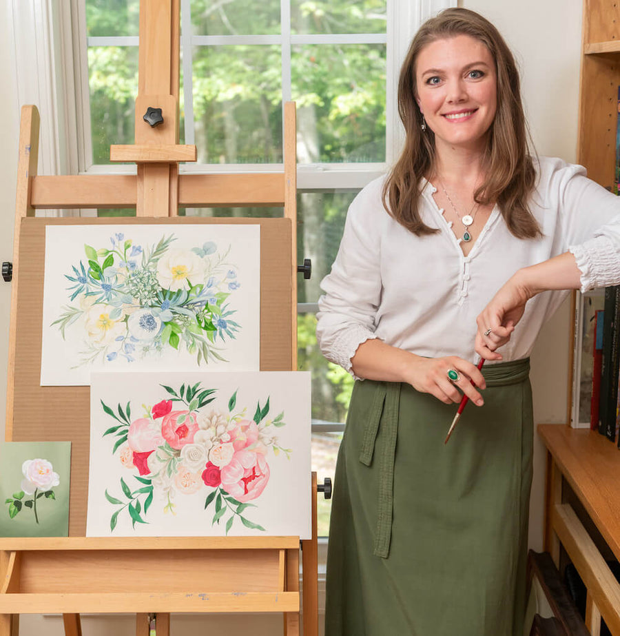 Custom Wedding Bouquet Painting