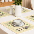 Load image into Gallery viewer, Spring Garden Placemat Set of 4 | Botanical Snap Pea Table Linen for Garden Lovers
