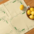 Load image into Gallery viewer, Spring Garden Placemat Set of 4 | Botanical Snap Pea Table Linen for Garden Lovers
