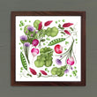 Load image into Gallery viewer, Spring Garden Botanical Fine Art Print | Radish &amp; Wildflower Wall Art for Garden Lovers
