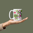 Load image into Gallery viewer, Spring Garden Botanical Mug | Radish &amp; Wildflower Ceramic Coffee Mug for Gardeners
