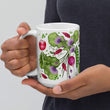Load image into Gallery viewer, Spring Garden Botanical Mug | Radish &amp; Wildflower Ceramic Coffee Mug for Gardeners
