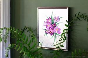 Purple Crocus Flowers - Archival Print